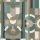 Casamance Faubourg Des Lumiéres vlies anyagú, beige, zöld, kék, keki, arany színű, art deco, geometriai, Modern tapéta