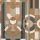 Casamance Faubourg Des Lumiéres vlies anyagú, fehér, keki, arany, szürke, fekete, barna színű, art deco, geometriai, Modern tapéta