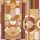 Casamance Faubourg Des Lumiéres vlies anyagú, barna, fehér, okker, bordó, mályva, arany színű, art deco, geometriai, Modern tapéta