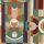 Casamance Faubourg Des Lumiéres vlies anyagú, kék, zöld, barna, arany, fehér, bordó színű, art deco, geometriai, Modern tapéta