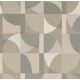 Casamance Faubourg Des Lumiéres vlies anyagú, keki, szürke, beige színű, geometriai, Modern tapéta