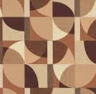 Casamance Faubourg Des Lumiéres vlies anyagú, barna, beige színű, geometriai, Modern tapéta