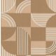 Casamance Faubourg Des Lumiéres vlies anyagú, barna, fehér színű, geometriai, Modern tapéta