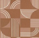 Casamance Faubourg Des Lumiéres vlies anyagú, barna, fehér színű, geometriai, Modern tapéta