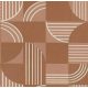 Casamance Faubourg Des Lumiéres vlies anyagú, barna, fehér színű, geometriai, Modern tapéta