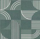 Casamance Faubourg Des Lumiéres vlies anyagú, zöld, fehér, beige színű, geometriai, Modern tapéta