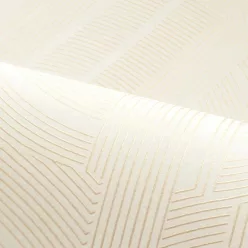   Casamance Faubourg Des Lumiéres vlies anyagú, törtfehér, arany színű, art deco, geometriai, Modern tapéta