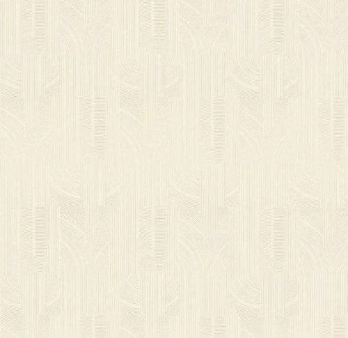 Casamance Faubourg Des Lumiéres vlies anyagú, beige, arany színű, art deco, geometriai, Modern tapéta