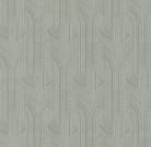 Casamance Faubourg Des Lumiéres vlies anyagú, zöld, beige, gyöngyház színű, art deco, geometriai, Modern tapéta