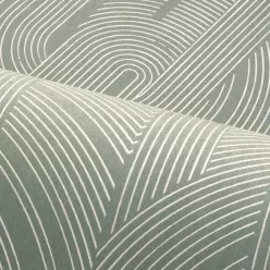   Casamance Faubourg Des Lumiéres vlies anyagú, zöld, beige, gyöngyház színű, art deco, geometriai, Modern tapéta