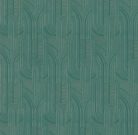 Casamance Faubourg Des Lumiéres vlies anyagú, zöld, arany színű, art deco, geometriai, Modern tapéta