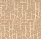 Casamance Faubourg Des Lumiéres vlies anyagú, barna, beige színű, art deco, geometriai, Modern tapéta