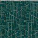 Casamance Faubourg Des Lumiéres vlies anyagú, zöld, arany színű, art deco, geometriai, Modern tapéta