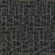 Casamance Faubourg Des Lumiéres vlies anyagú, fekete, arany színű, art deco, geometriai, Modern tapéta
