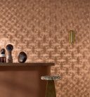 Casamance Magnitude vinyl, vlies anyagú, zöld, arany színű, absztrakt, geometriai, Modern tapéta