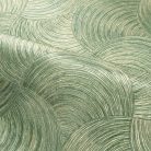 Casamance Magnitude vinyl, vlies anyagú, zöld, arany színű, absztrakt, geometriai, Modern tapéta