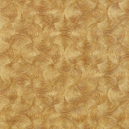 Casamance Magnitude vinyl, vlies anyagú, arany, bronz színű, art deco, geometriai, Modern tapéta