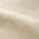 Casamance Magnitude papír, vinyl anyagú, beige, ezüst színű, art deco, geometriai, Modern tapéta