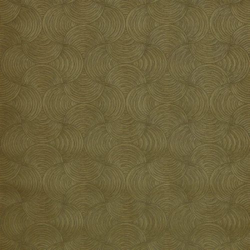 Casamance Magnitude papír, vinyl anyagú, arany, zöld színű, art deco, geometriai, Modern tapéta