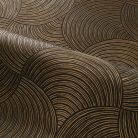 Casamance Magnitude papír, vinyl anyagú, arany, fekete színű, art deco, geometriai, Modern tapéta