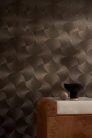 Casamance Magnitude papír, vinyl anyagú, arany, fekete színű, art deco, geometriai, Modern tapéta