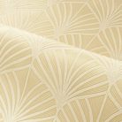 Casamance Magnitude papír, vinyl anyagú, fehér, beige, arany színű, art deco, geometriai, Modern tapéta