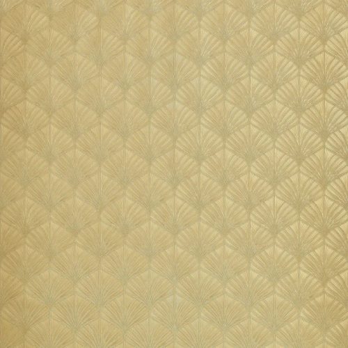 Casamance Magnitude papír, vinyl anyagú, zöld, arany színű, art deco, geometriai, Modern tapéta