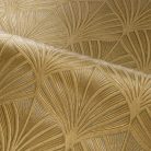 Casamance Magnitude papír, vinyl anyagú, arany színű, art deco, geometriai, Modern tapéta