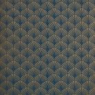 Casamance Magnitude papír, vinyl anyagú, kék, arany színű, art deco, geometriai, Modern tapéta