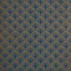   Casamance Magnitude papír, vinyl anyagú, kék, arany színű, art deco, geometriai, Modern tapéta