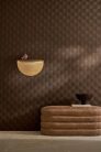 Casamance Magnitude papír, vinyl anyagú, lila, barna, bronz színű, art deco, geometriai, Modern tapéta