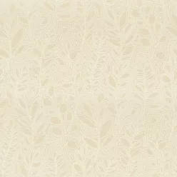   Casamance Palmadora vinyl, vlies anyagú, fehér, beige színű, leveles, textilhatású, Modern tapéta