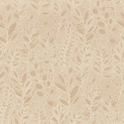   Casamance Palmadora vinyl, vlies anyagú, beige, barna színű, leveles, textilhatású, Modern tapéta