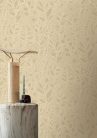 Casamance Palmadora vinyl, vlies anyagú, beige, barna színű, leveles, textilhatású, Modern tapéta