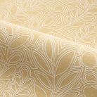 Casamance Palmadora vinyl, vlies anyagú, mustársárga, fehér színű, leveles, textilhatású, Modern tapéta