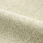 Casamance Palmadora vinyl, vlies anyagú, zöld, beige színű, leveles, textilhatású, Modern tapéta