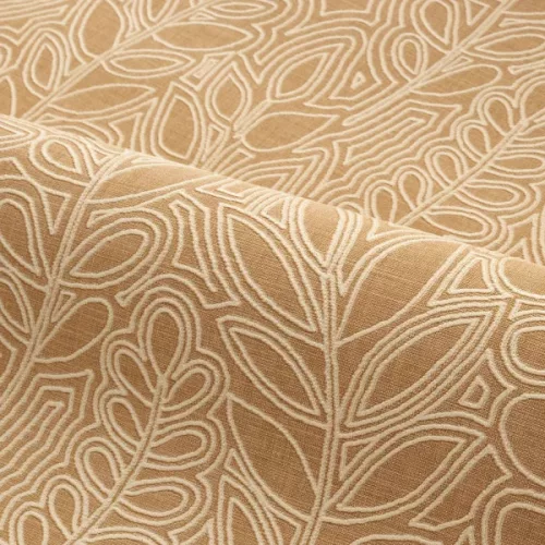 Casamance Palmadora vinyl, vlies anyagú, barna, beige színű, leveles, textilhatású, Modern tapéta