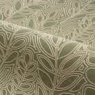 Casamance Palmadora vinyl, vlies anyagú, okker színű, leveles, textilhatású, Modern tapéta