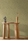 Casamance Palmadora vinyl, vlies anyagú, okker színű, leveles, textilhatású, Modern tapéta