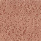 Casamance Palmadora vinyl, vlies anyagú, beige, terrakotta színű, leveles, textilhatású, Modern tapéta