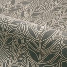 Casamance Palmadora vinyl, vlies anyagú, szürke, beige színű, leveles, textilhatású, Modern tapéta