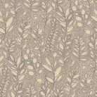 Casamance Palmadora vinyl, vlies anyagú, barna, szürke színű, leveles, textilhatású, Modern tapéta