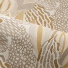 Casamance Palmadora vinyl, vlies anyagú, fehér, szürke, barna színű, leveles, textilhatású, Modern tapéta