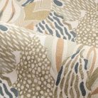 Casamance Palmadora vinyl, vlies anyagú, fehér, beige, kék, zöld színű, leveles, textilhatású, Modern tapéta