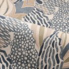 Casamance Palmadora vinyl, vlies anyagú, beige, barna, kék színű, leveles, textilhatású, Modern tapéta