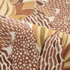 Casamance Palmadora vinyl, vlies anyagú, beige, barna, zöld, mustársárga színű, leveles, textilhatású, Modern tapéta