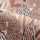 Casamance Palmadora vinyl, vlies anyagú, barna, szürke színű, leveles, textilhatású, Modern tapéta