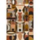 Casamance L'Atelier vinyl, vlies anyagú, szürke, barna, fekete, fehér színű, geometriai, Modern poszter