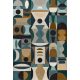 Casamance L'Atelier vinyl, vlies anyagú, kék, zöld, szürke, fekete, barna színű, geometriai, Modern poszter