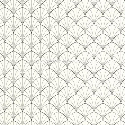Caselio ColorBox 3 vinyl, vlies anyagú fehér, fekete színű art deco modern tapéta